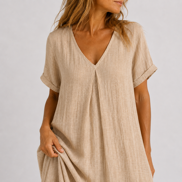 Isla | Linen Blend Maxi Dress