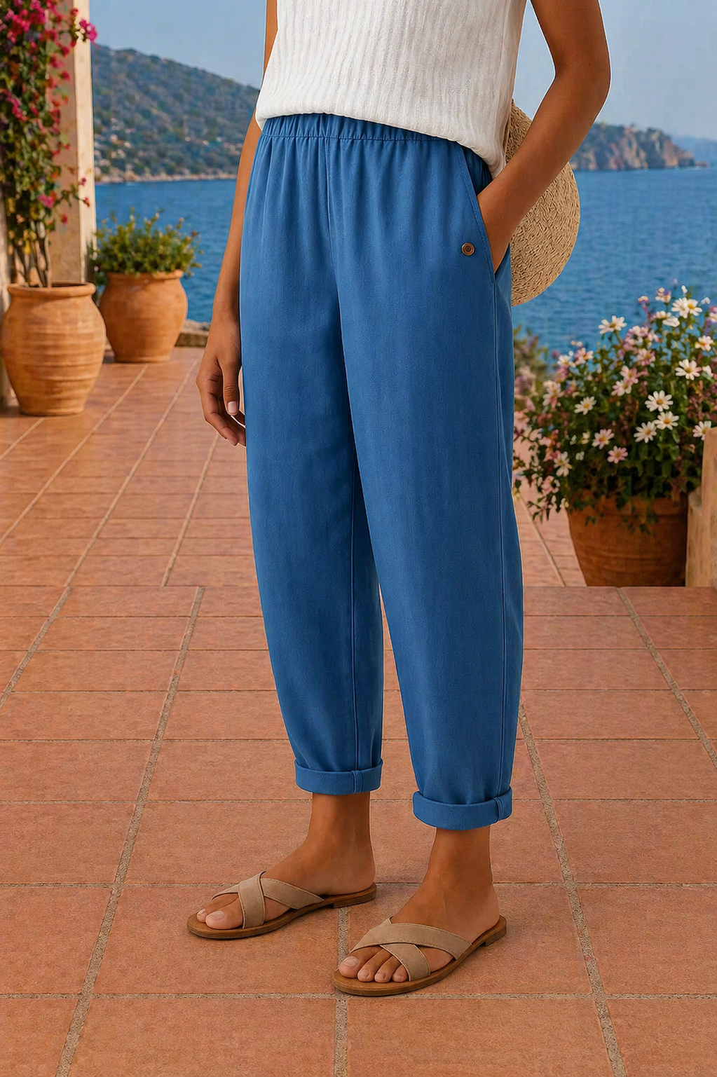 Holly | Linen Blend Trousers