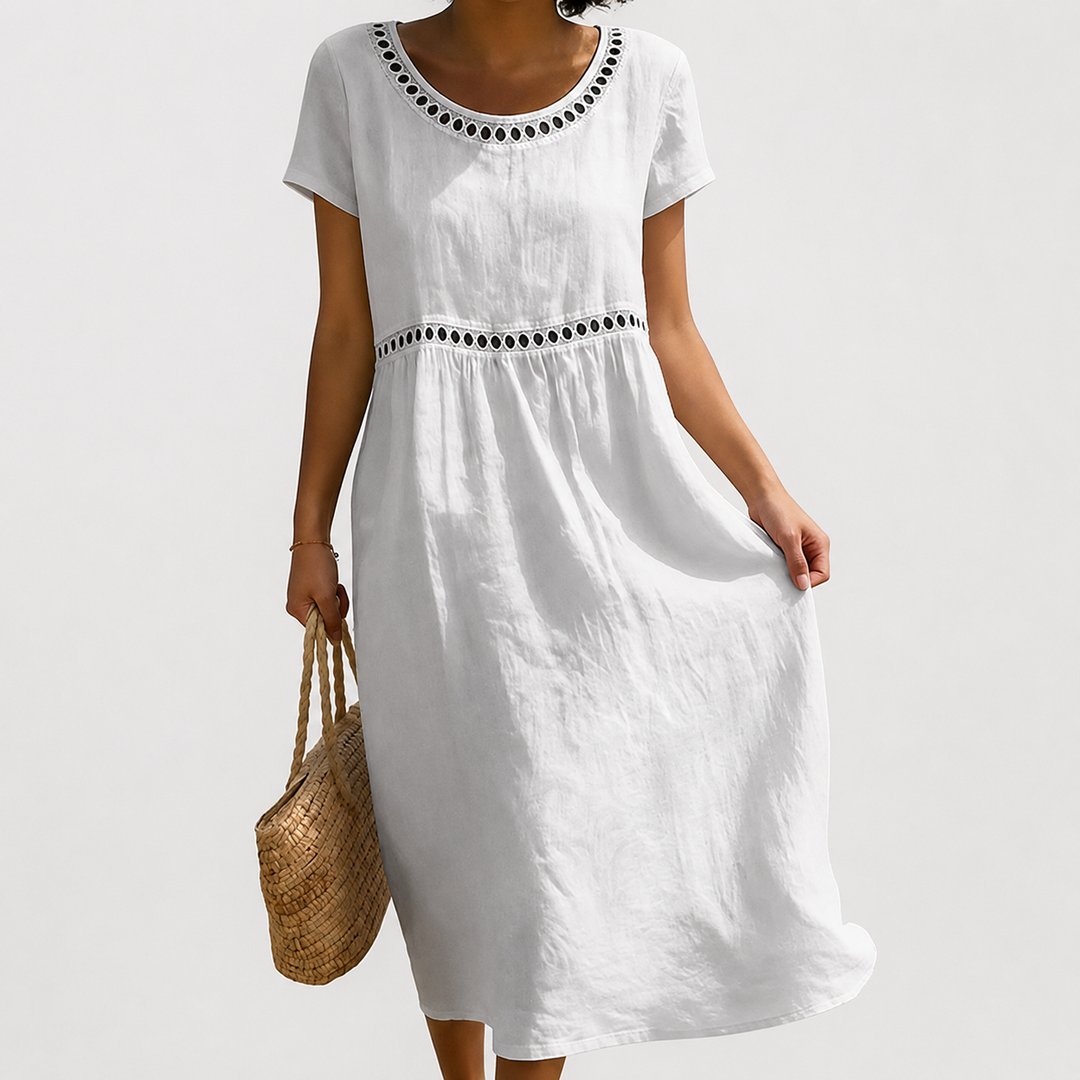 Evelyn | Broderie Midi Dress
