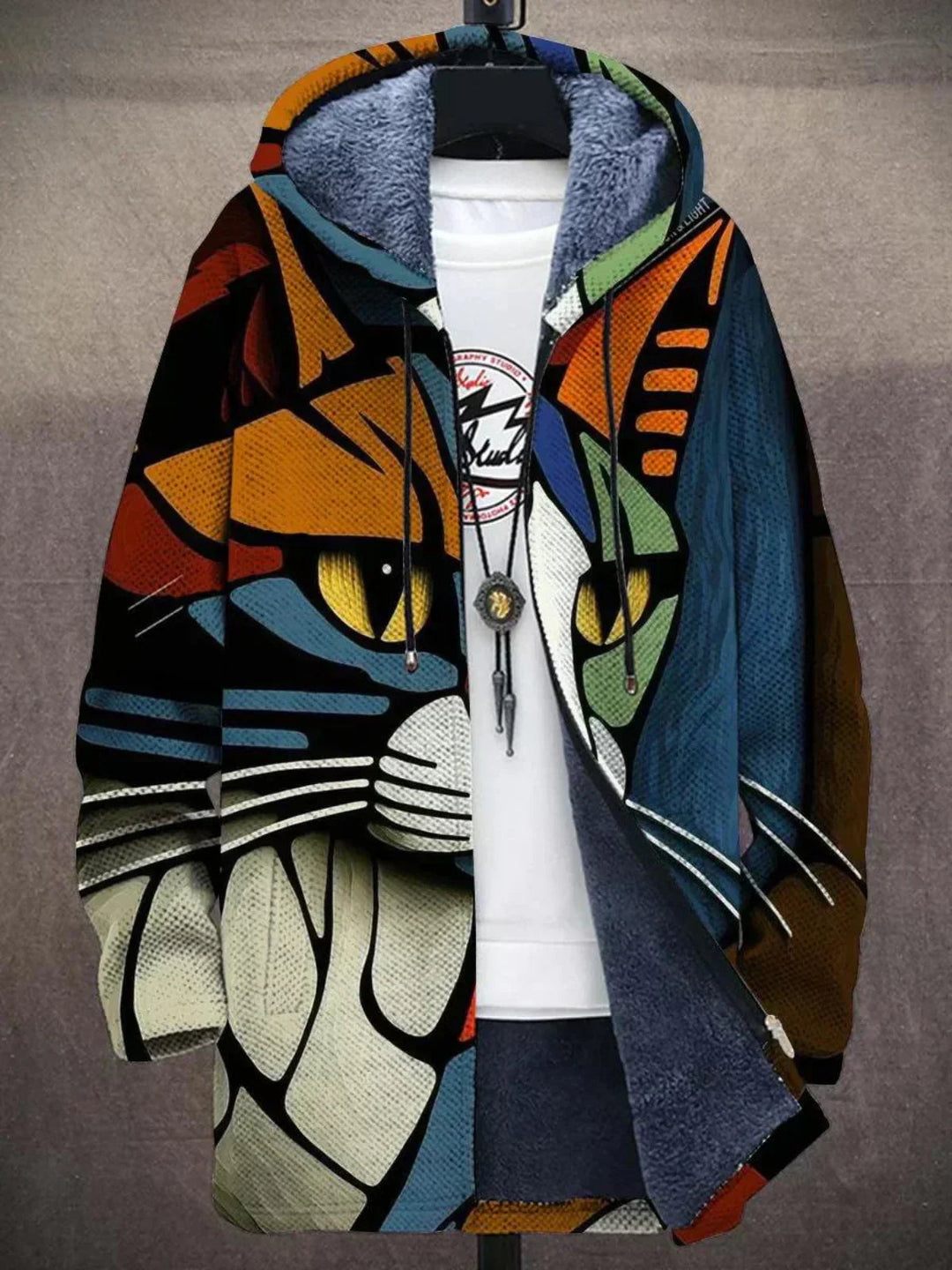 Marnie | Printed Hooded Longline Cardigan