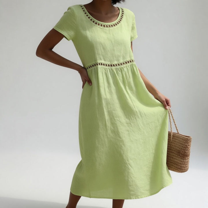 Evelyn | Broderie Midi Dress