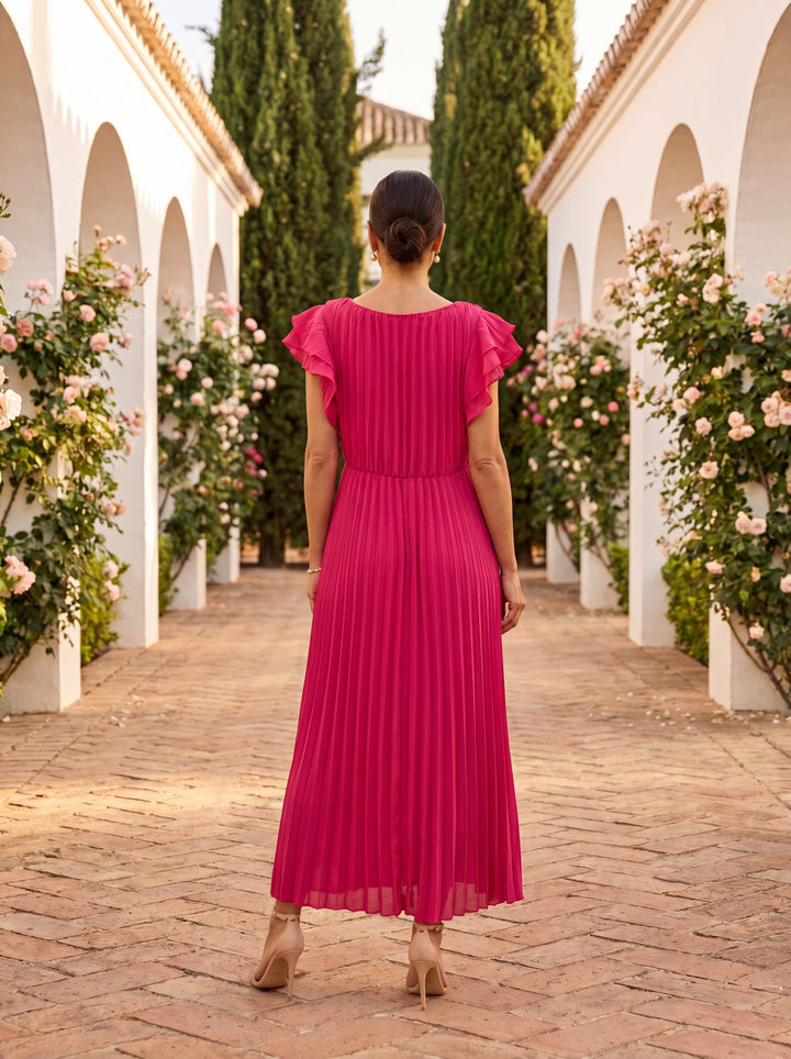 Isabelle Pleated Midi Dress