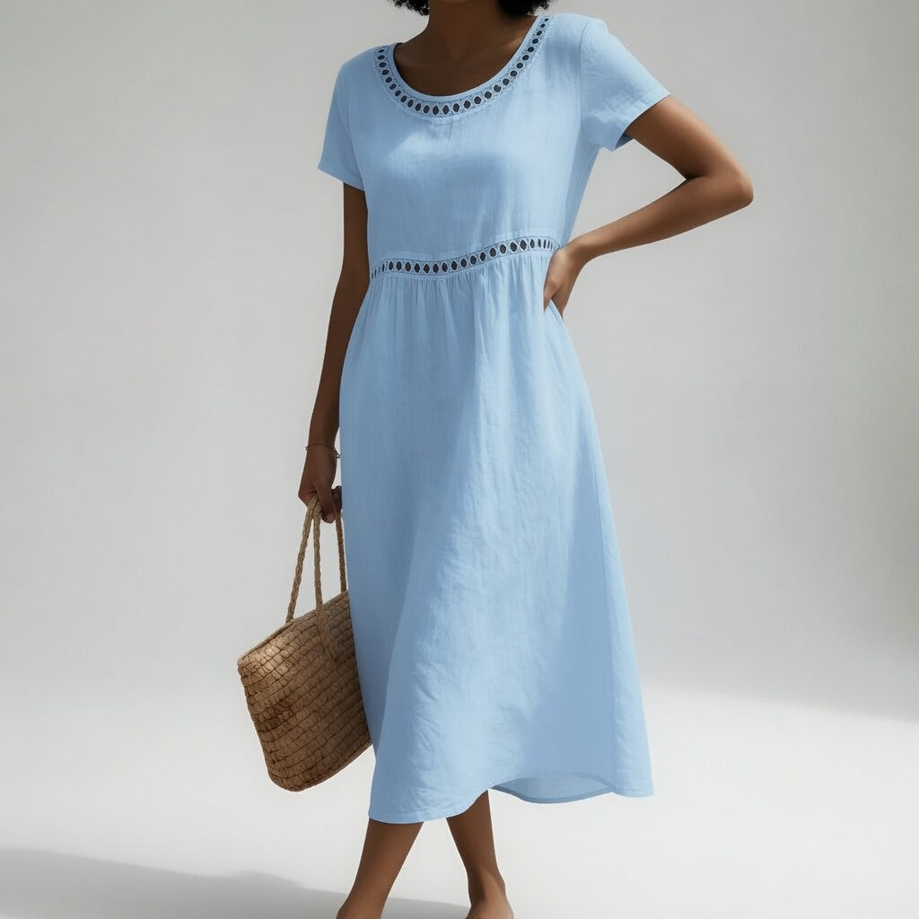 Evelyn | Broderie Midi Dress