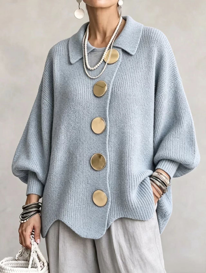 Cecilia | Statement Button Knit Cardigan