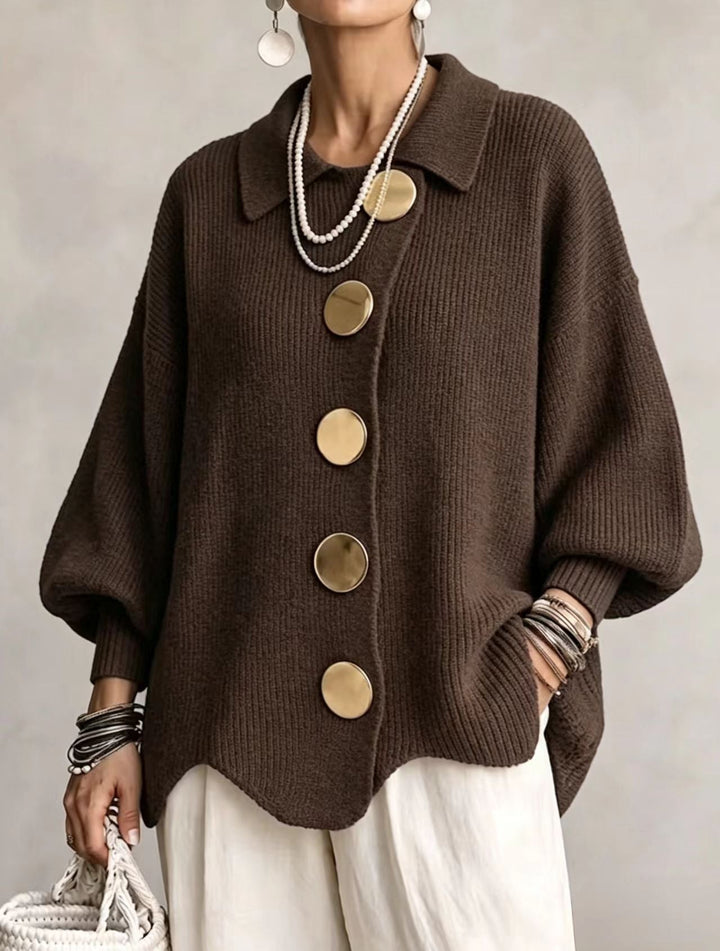 Cecilia | Statement Button Knit Cardigan