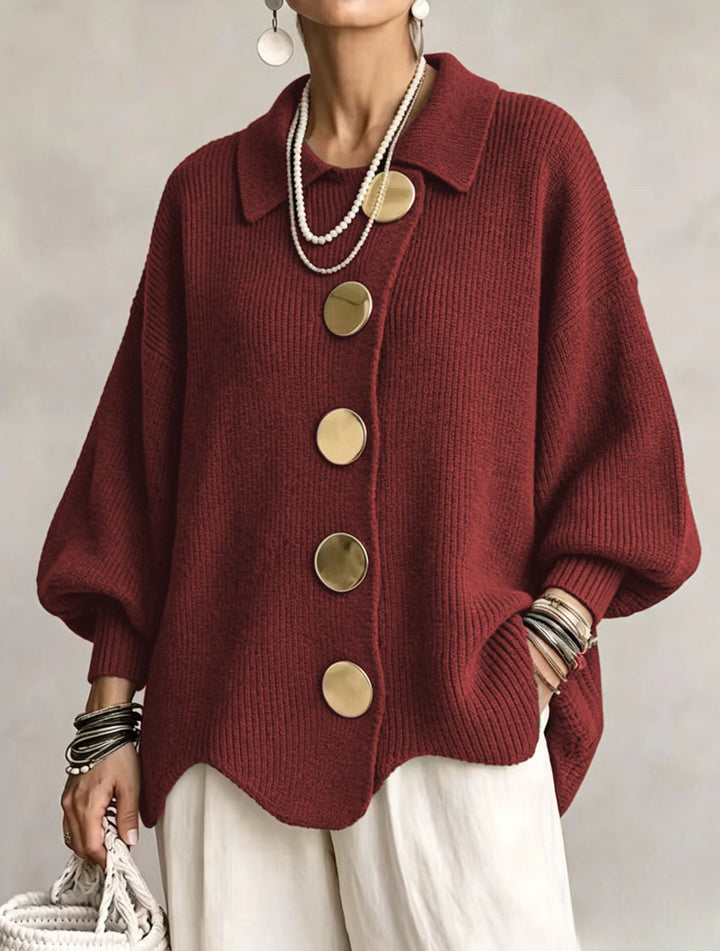Cecilia | Statement Button Knit Cardigan