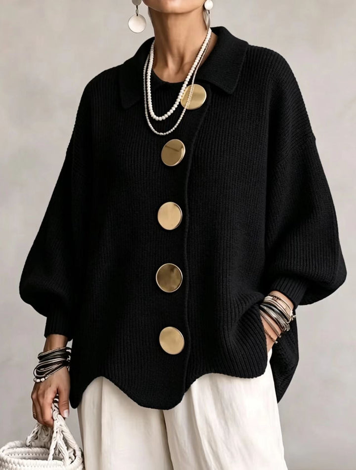 Cecilia | Statement Button Knit Cardigan