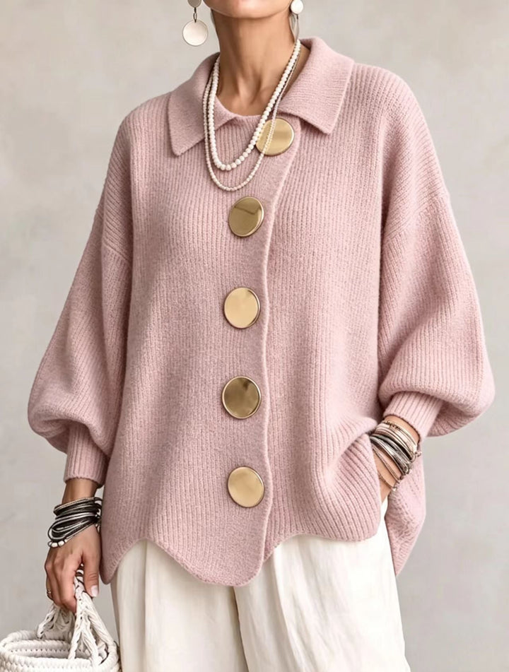 Cecilia | Statement Button Knit Cardigan