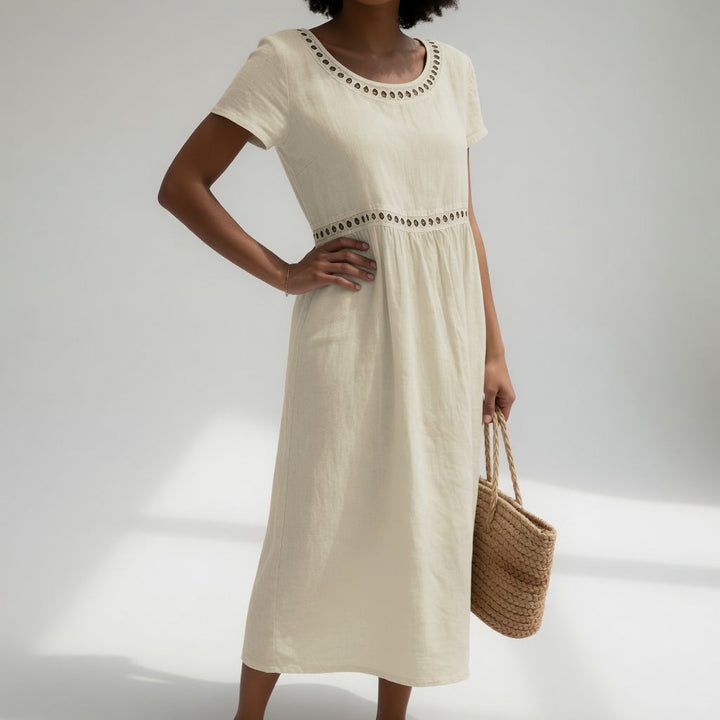 Evelyn | Broderie Midi Dress