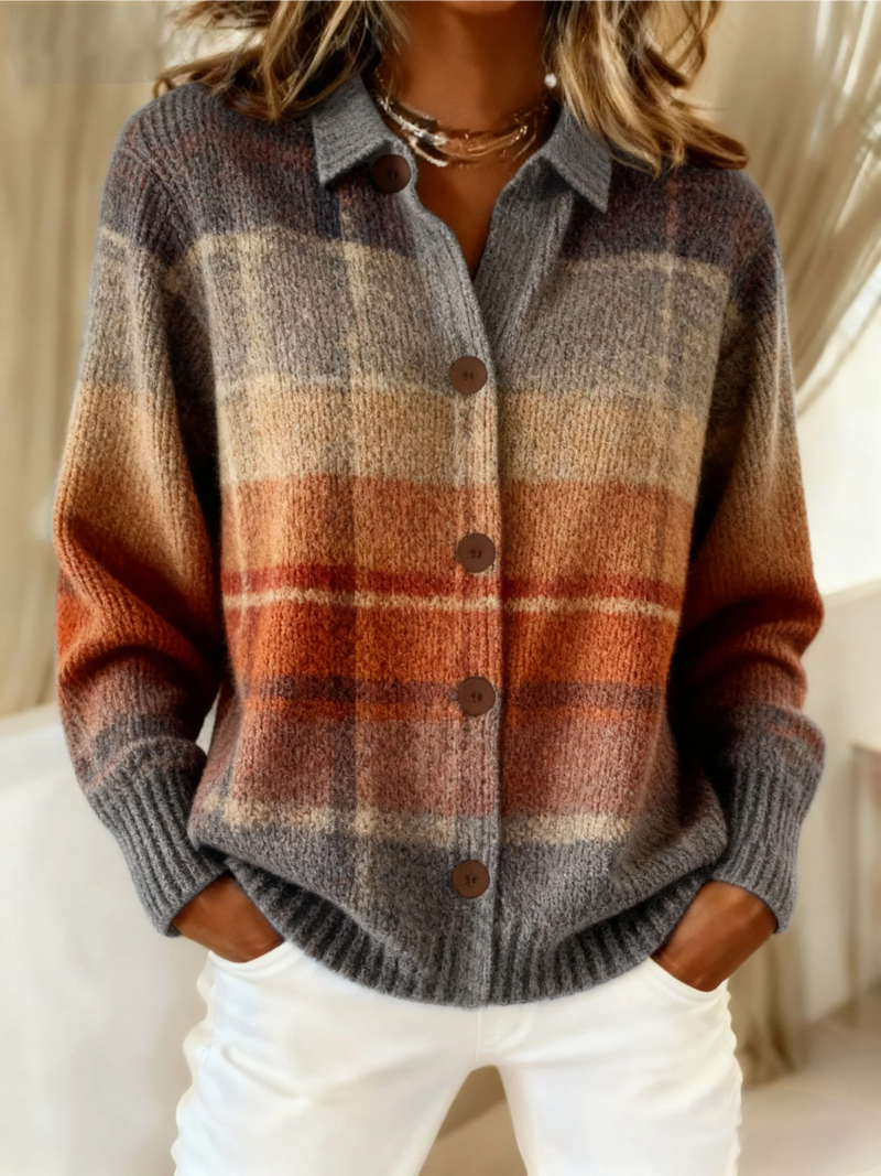 Aubrey | Ombre Plaid Cardigan