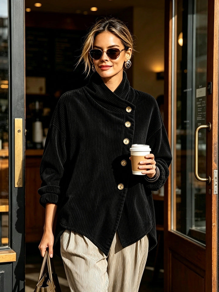 Capucine | Vintage Corduroy Button Jumper
