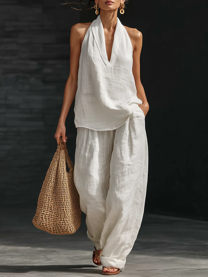 Sleeveless Zoë™ Set with Wide Trousers