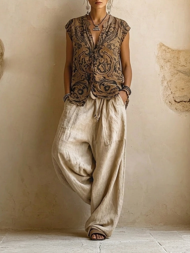 Three-Piece Linen Blend Set
