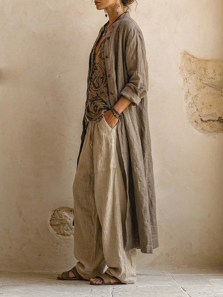 Three-Piece Linen Blend Set