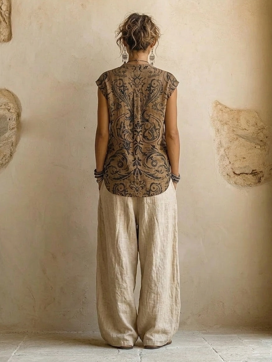Three-Piece Linen Blend Set