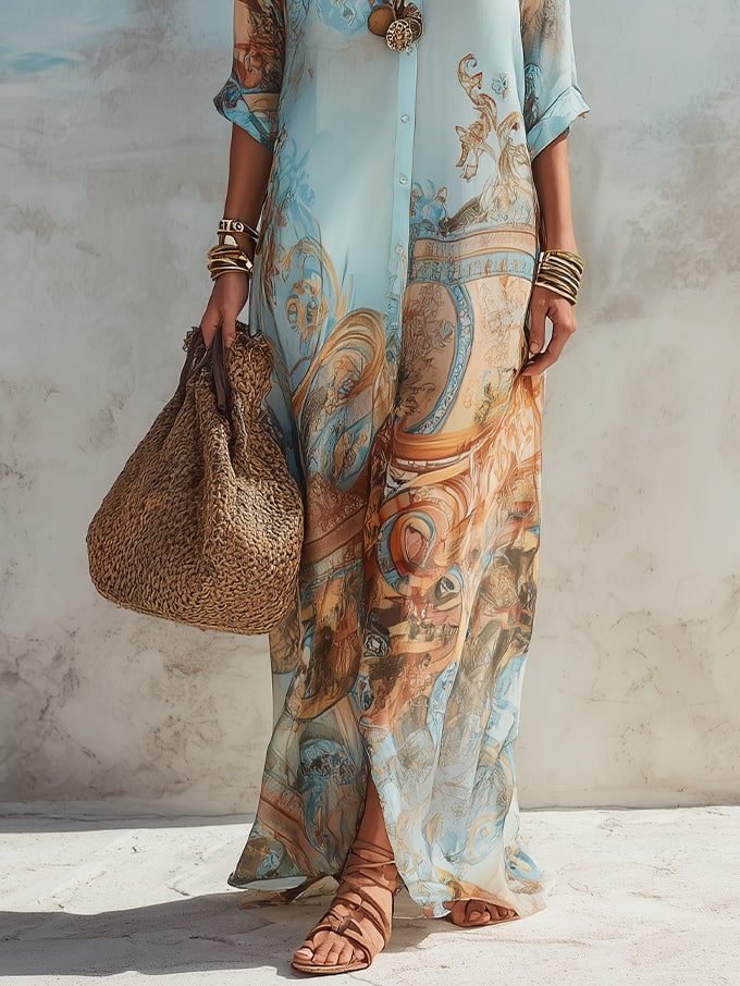Lorna Mediterranean Shirt Dress
