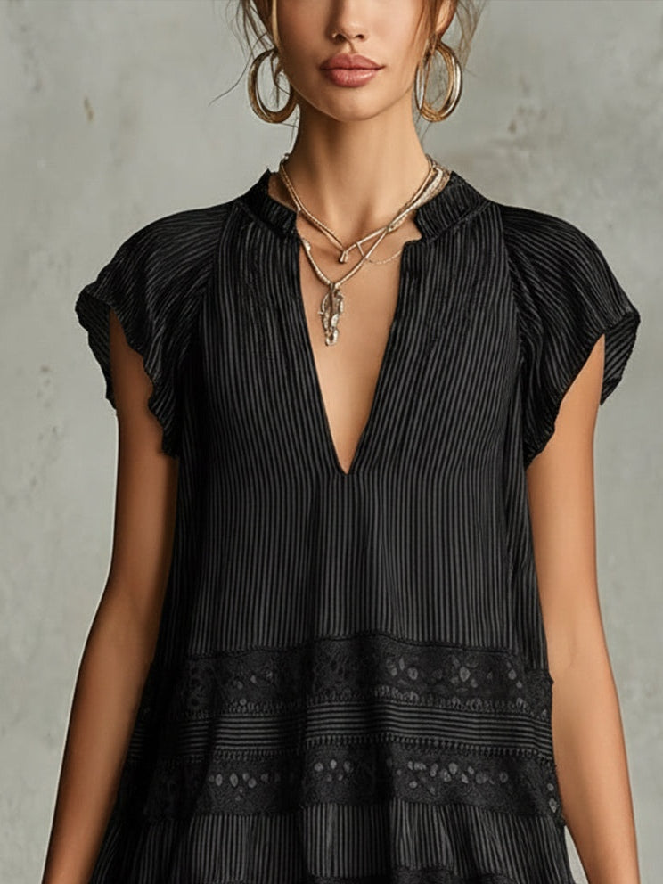 Florence | Striped Chiffon Mini Dress