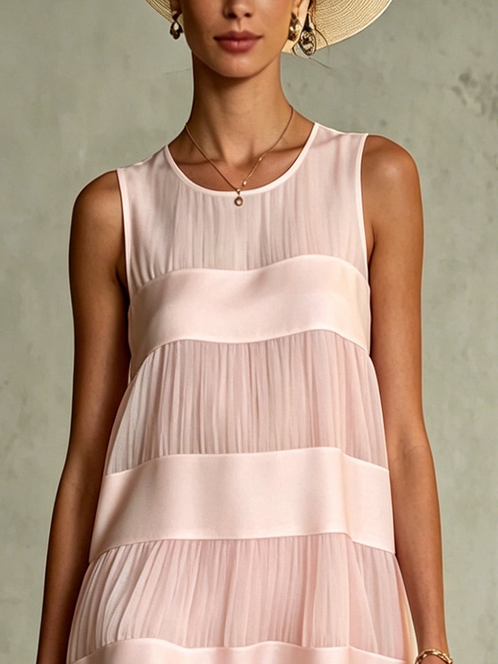 Rosalie | Pleated Chiffon Mini Dress