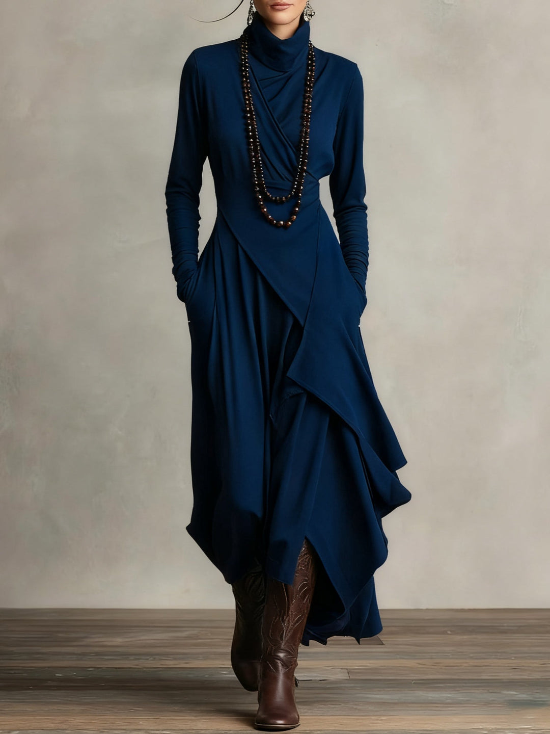 Genevieve | Elegant Draped Maxi Dress