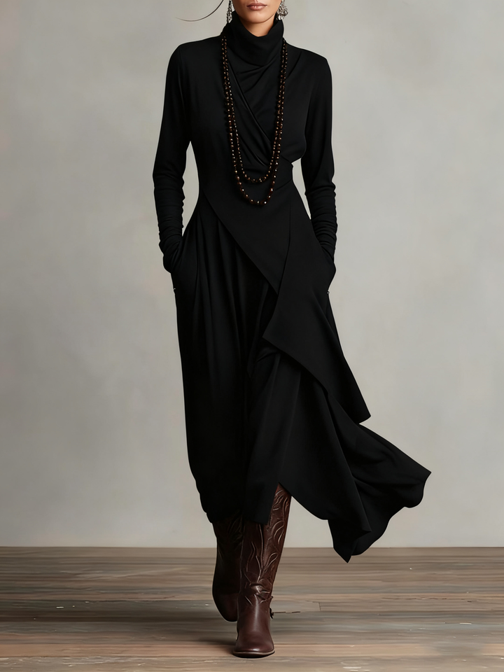 Genevieve | Elegant Draped Maxi Dress