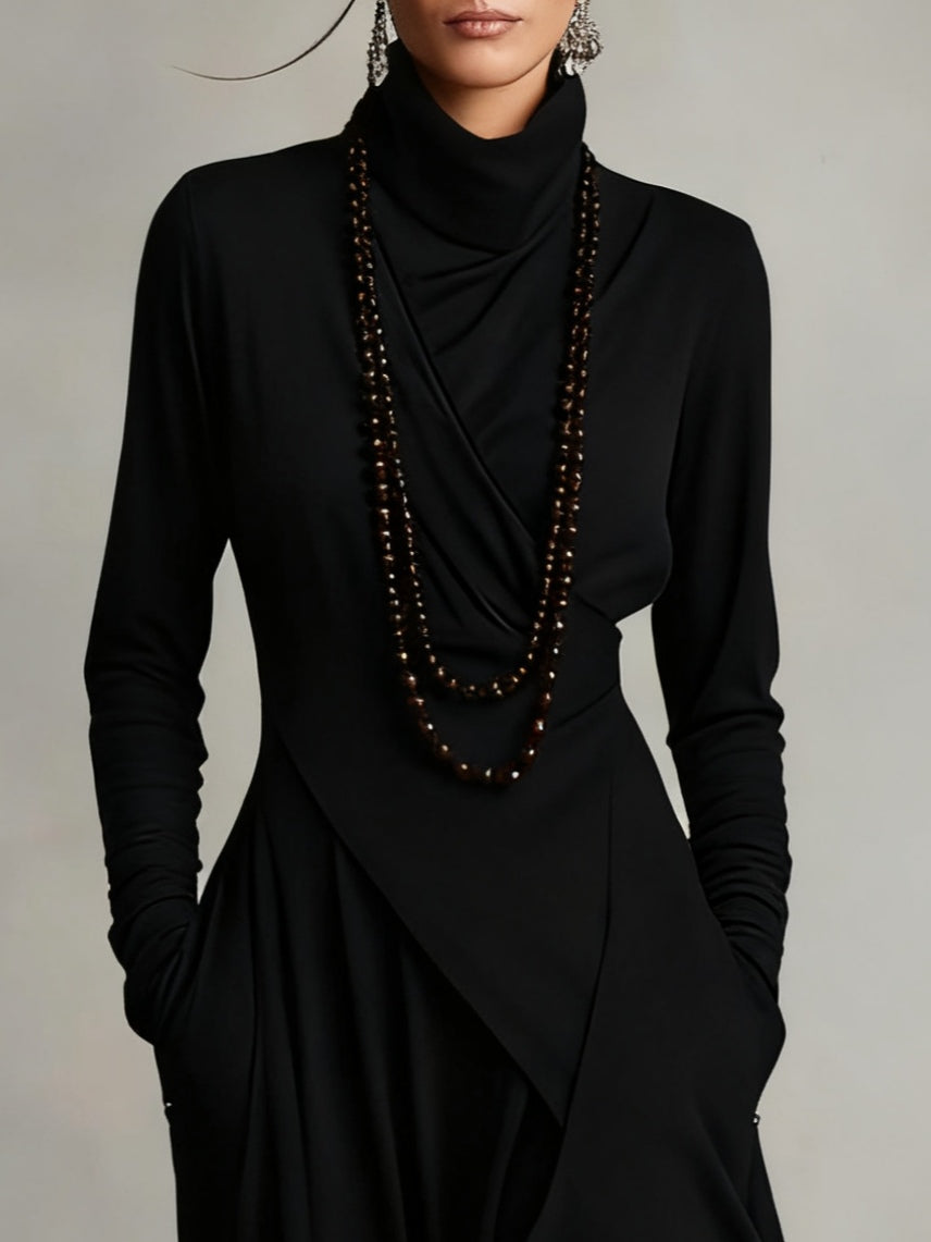 Genevieve | Elegant Draped Maxi Dress