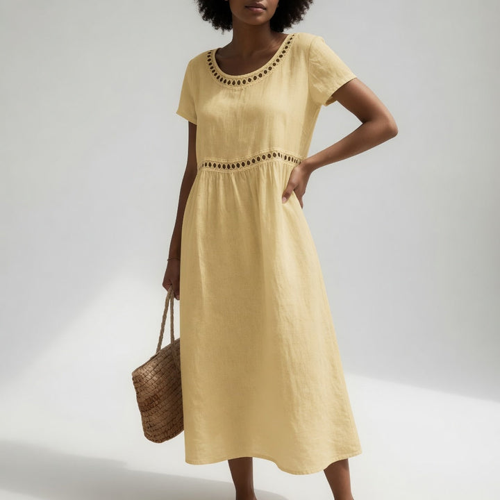 Evelyn | Broderie Midi Dress