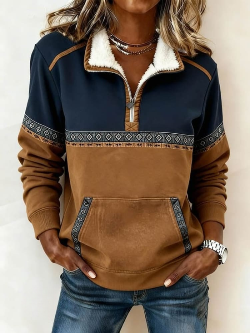 Sadie | Heritage Quarter-Zip Jumper