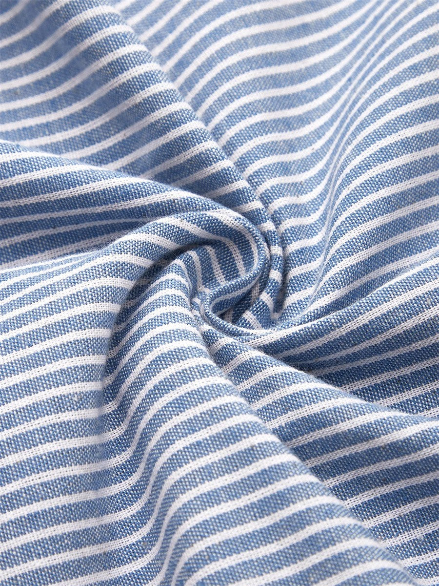 Dorothy | Striped Linen Blend Midi Dress