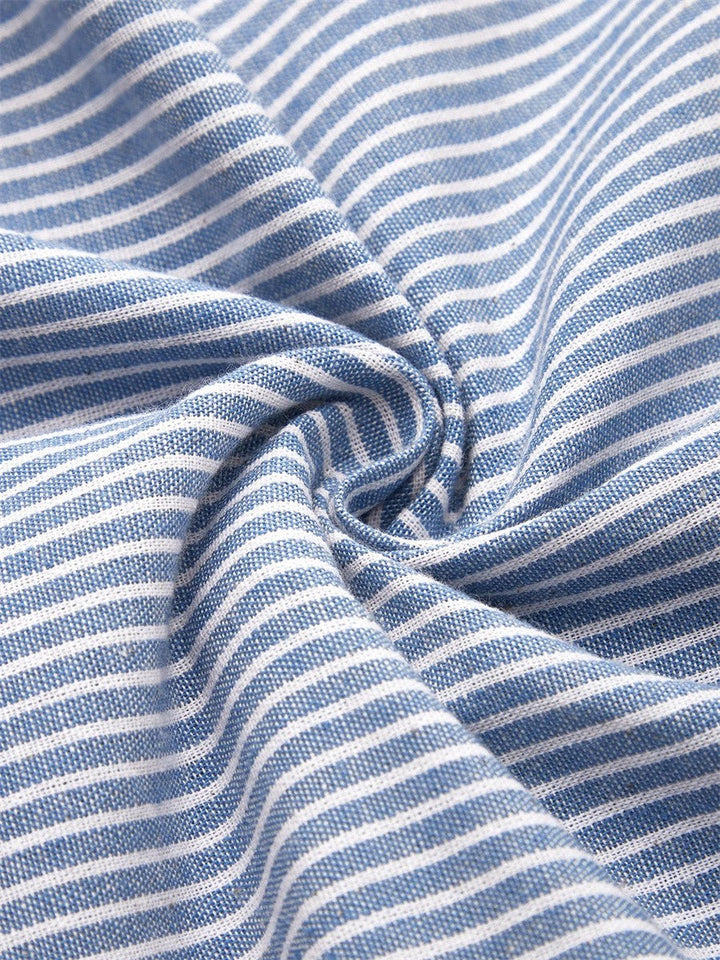 Dorothy | Striped Linen Blend Midi Dress