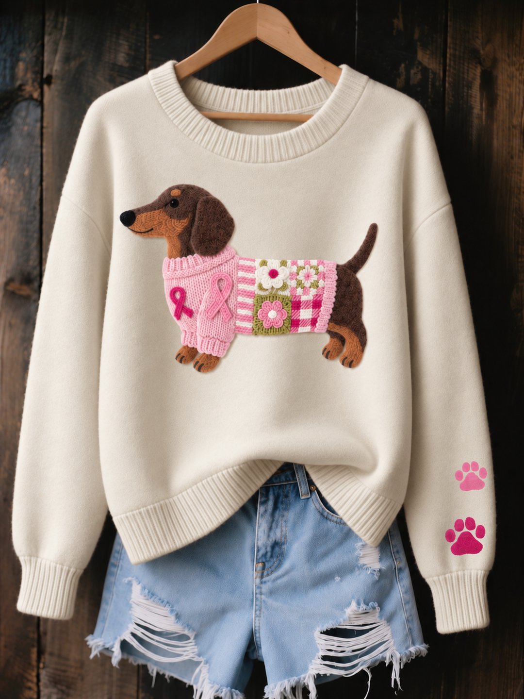 Dottie | Dachshund Print Jumper