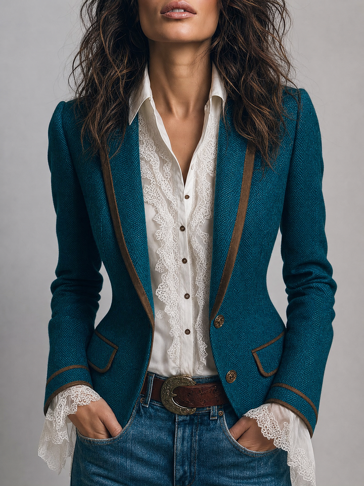 Beatrice | Heritage Herringbone Blazer