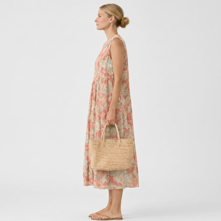 Rosalie | Vintage Floral Linen Dress