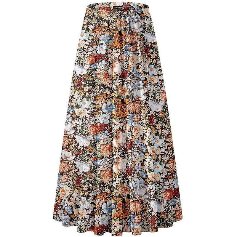 Hazel | Autumn Floral Midi Skirt
