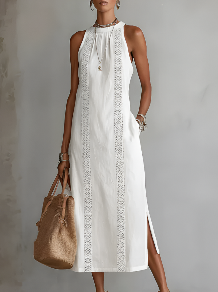 Clara | Linen Blend Midi Dress
