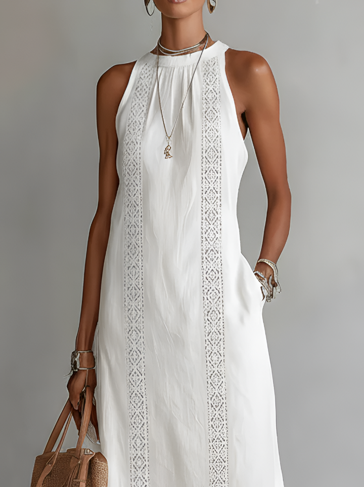 Clara | Linen Blend Midi Dress