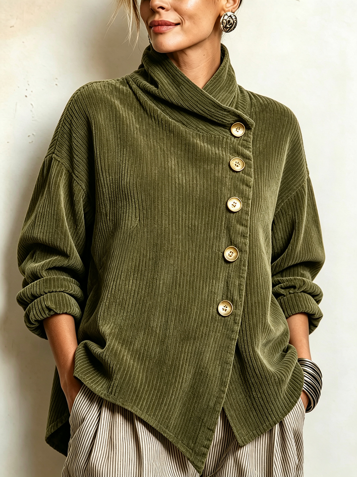 Capucine | Vintage Corduroy Button Jumper