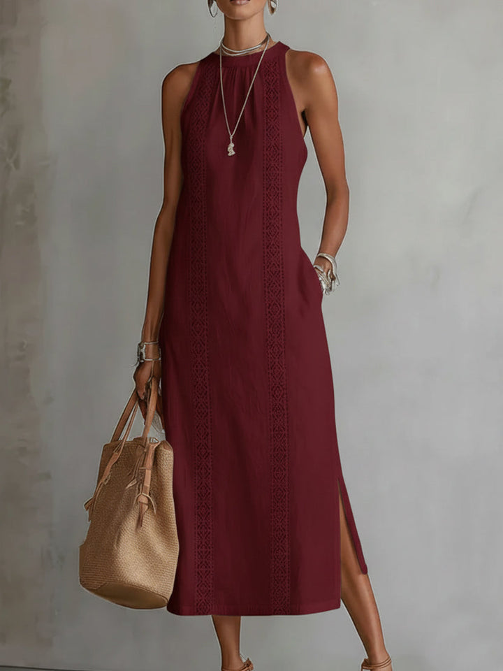 Clara | Linen Blend Midi Dress