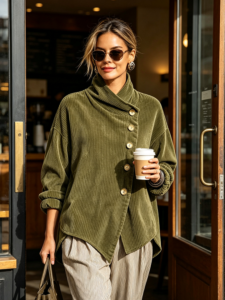 Capucine | Vintage Corduroy Button Jumper