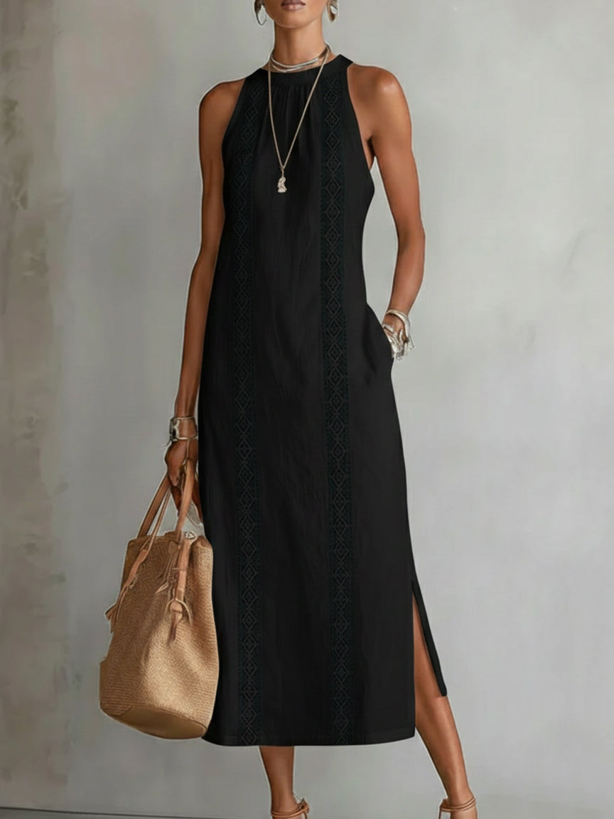 Clara | Linen Blend Midi Dress